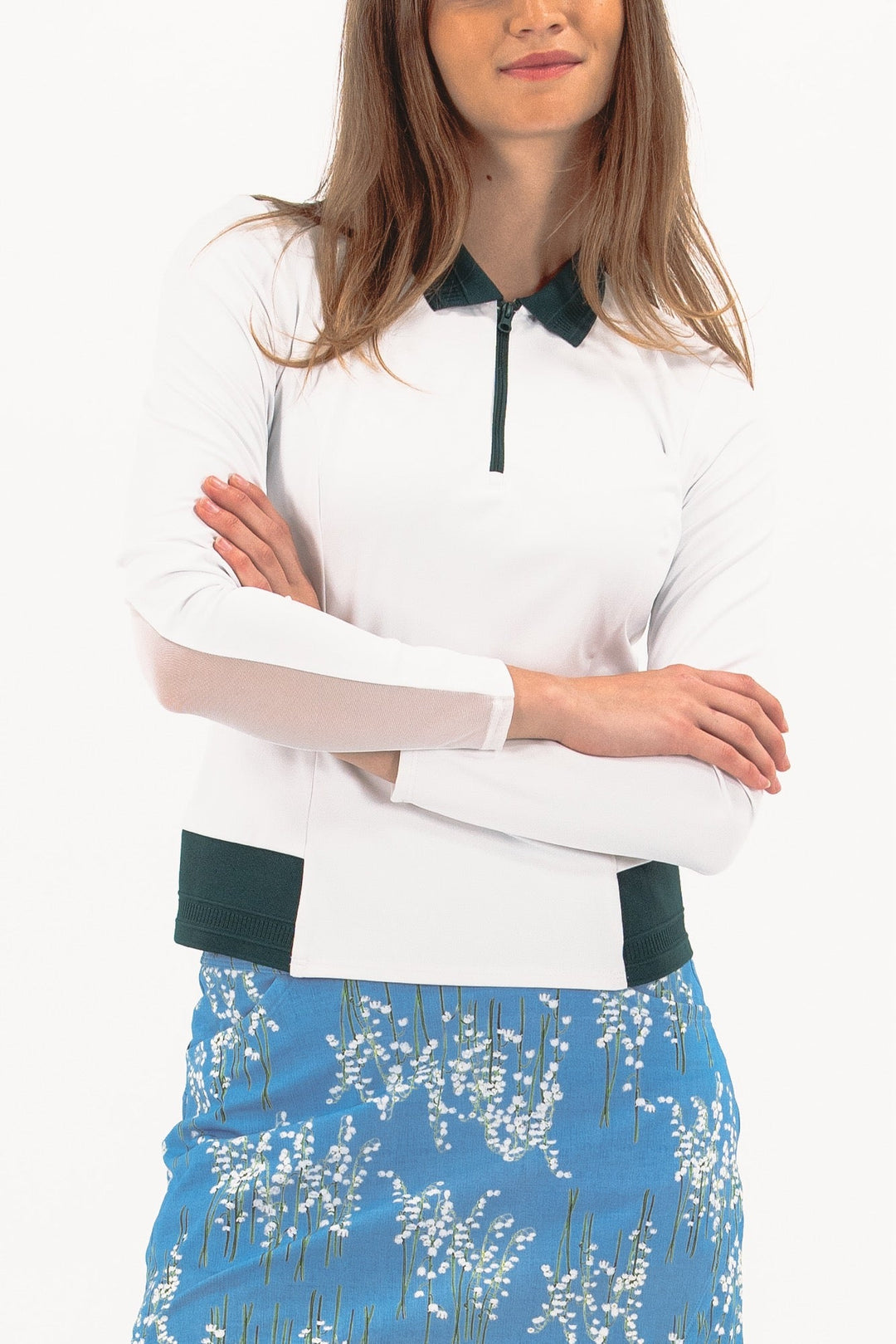 Foray Golf Long Sleeve Contrast Trim Polo