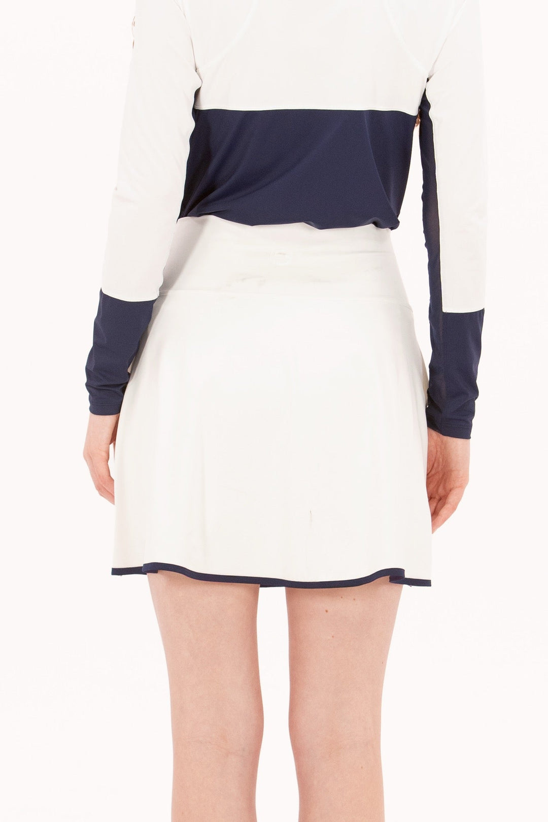 Foray Golf Flare White/Navy 15.5" Skort