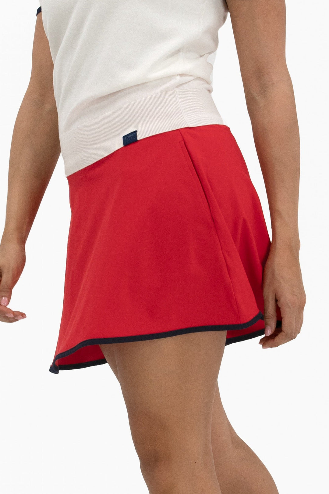 Foray Golf Red/Navy Flare 15.5" Skort