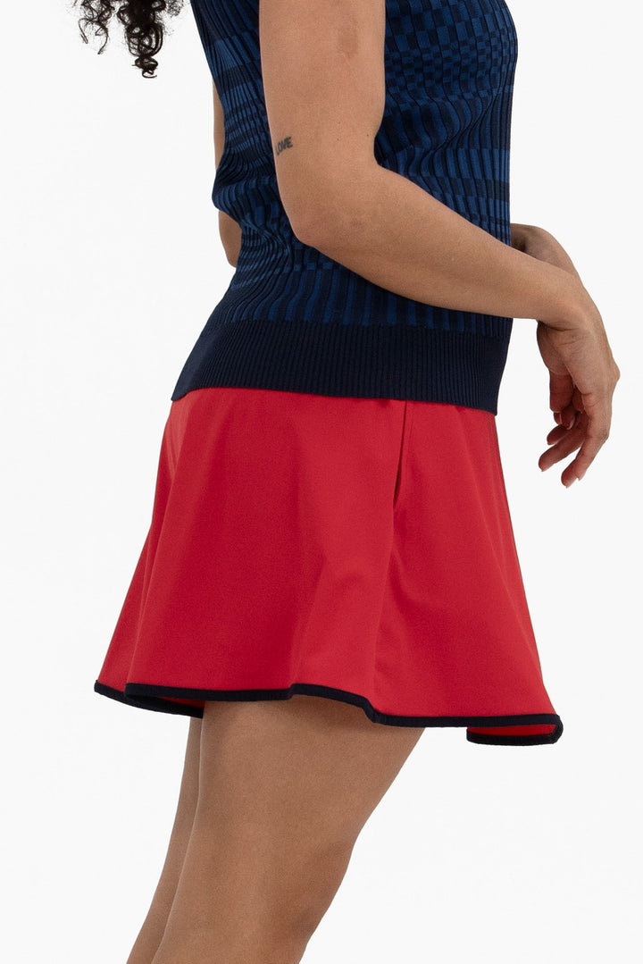 Foray Golf Red/Navy Flare 15.5" Skort