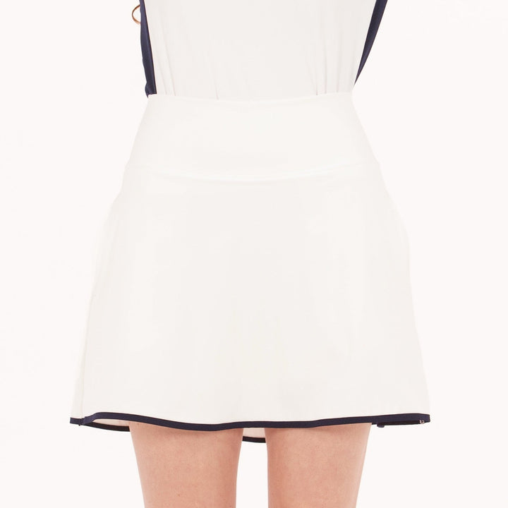 Foray Golf Flare White/Navy 15.5" Skort