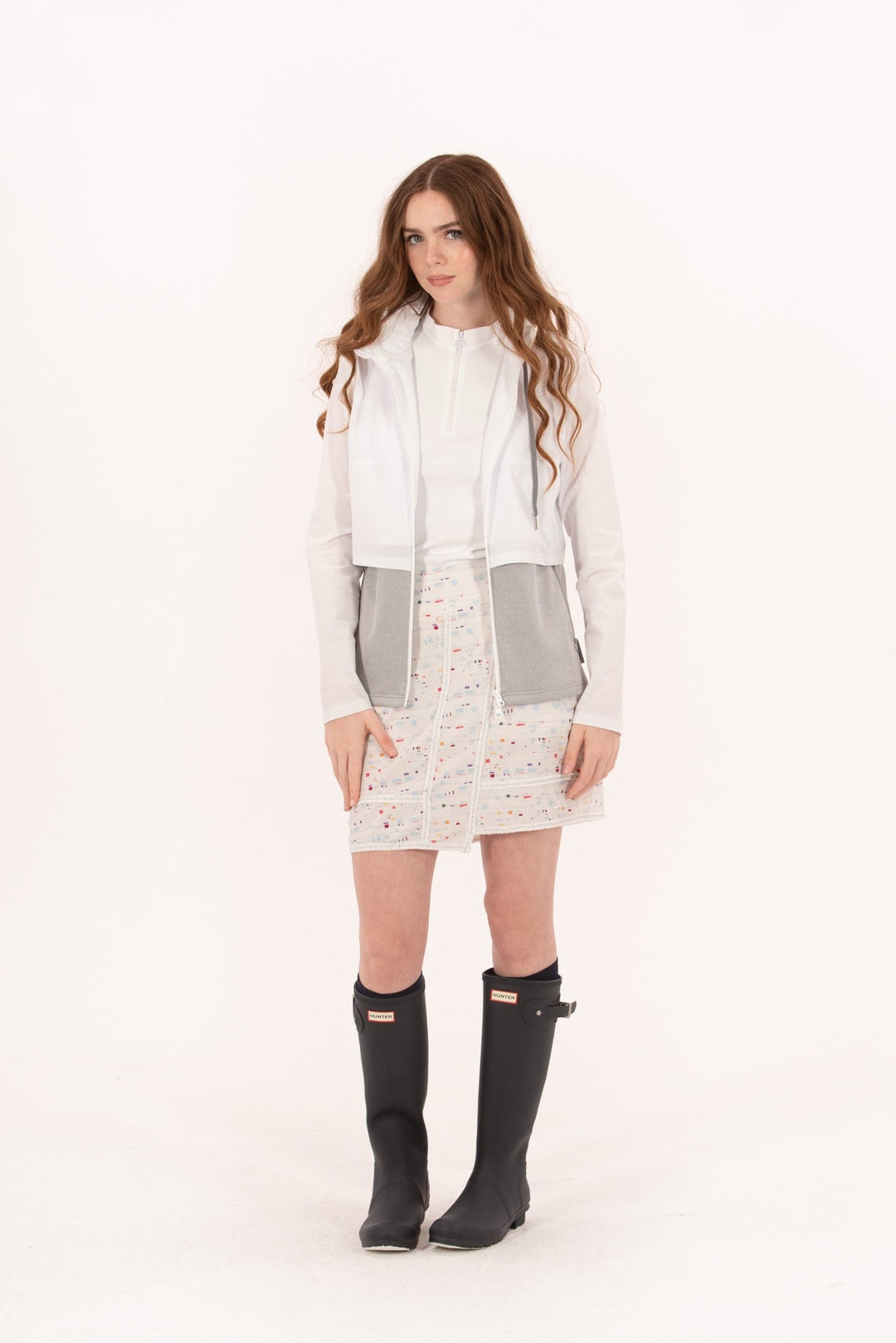 Foray Golf Double Layer White/Marl Grey Jacket