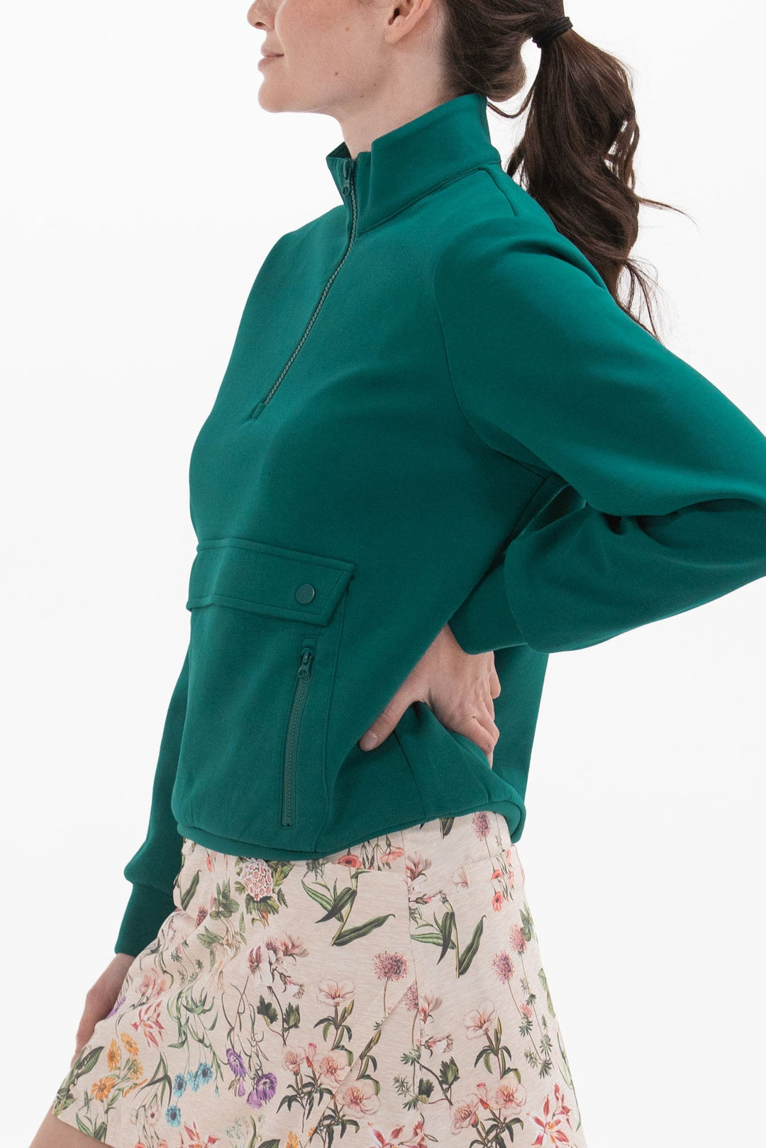 Foray Golf Cream Neoprene Half-Zip Pullover