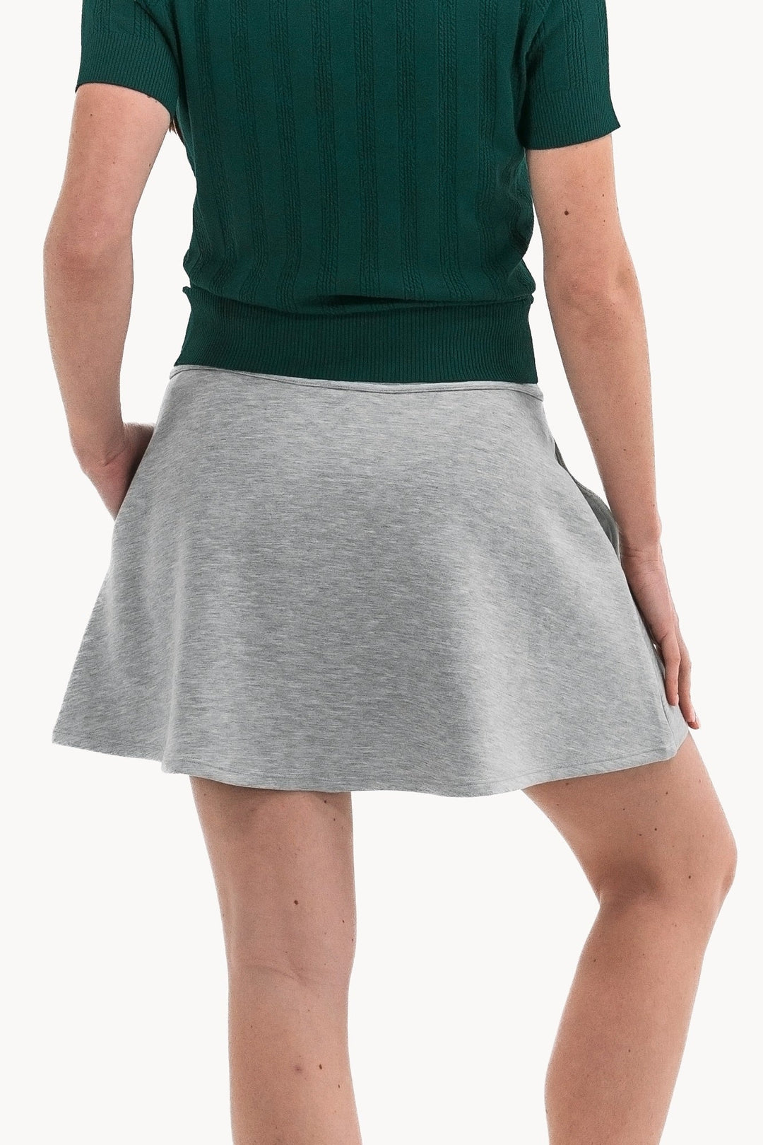 Foray Golf Grey Marl Neoprene Skater Skort