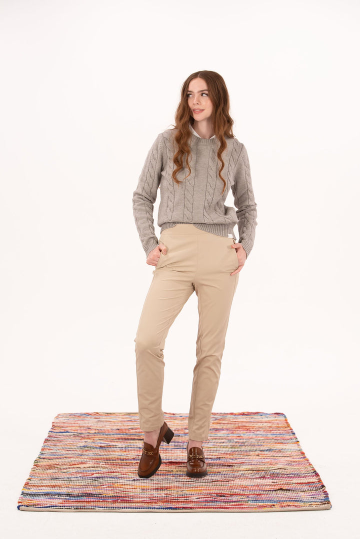 Foray Golf Marl Grey Cable Knit Sweater