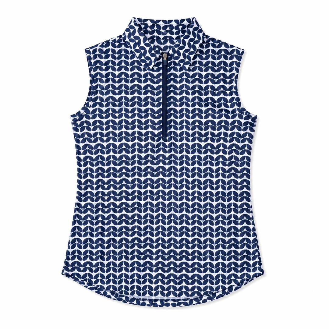JoFit Midnight Leaves Sleeveless Polo