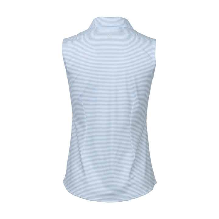 JoFit Sleeveless Whispy Stripe Zip Polo [S26]
