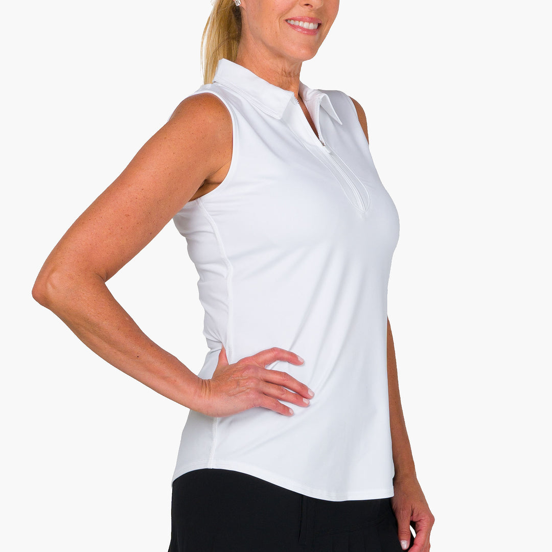 JoFit Sleeveless Jersey Zip Polo [S26]