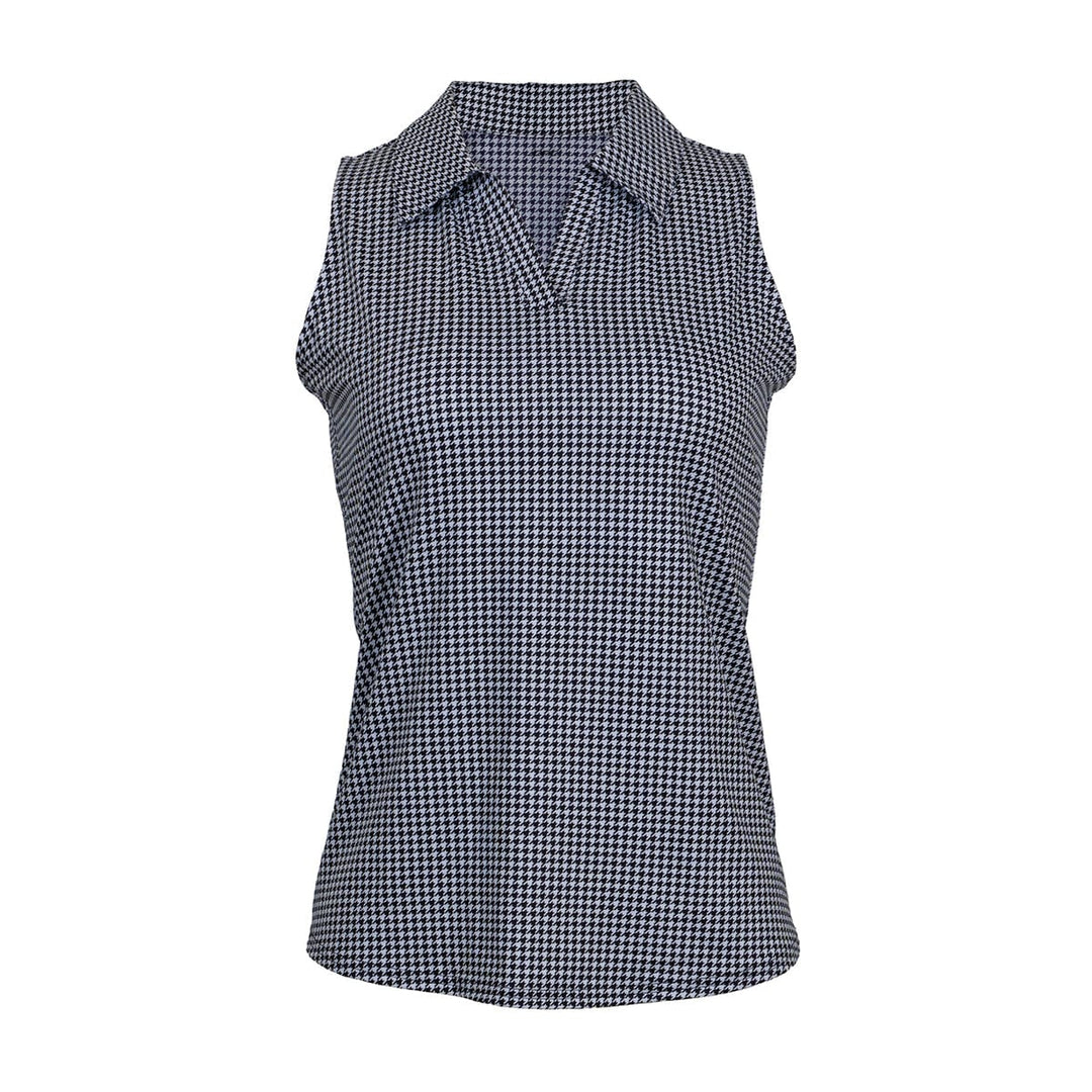 JoFit Johnny Collar Mini Houndstooth Cutaway Polo [S26]