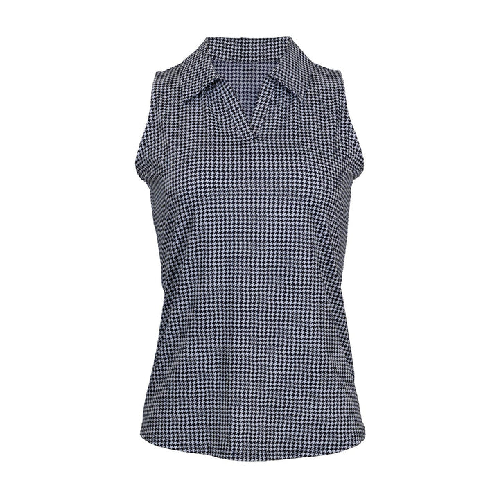 JoFit Johnny Collar Mini Houndstooth Cutaway Polo [S26]