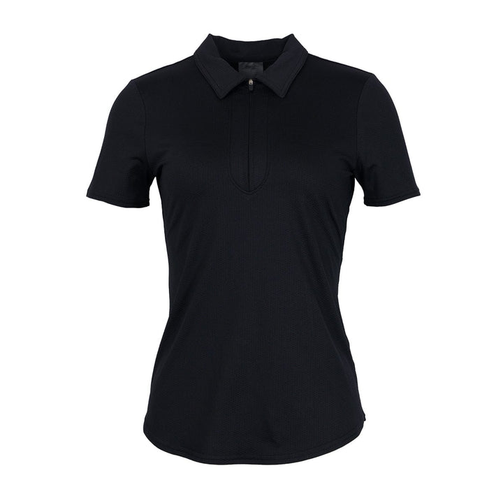JoFit Performance Jacquard Black Short Sleeve Polo