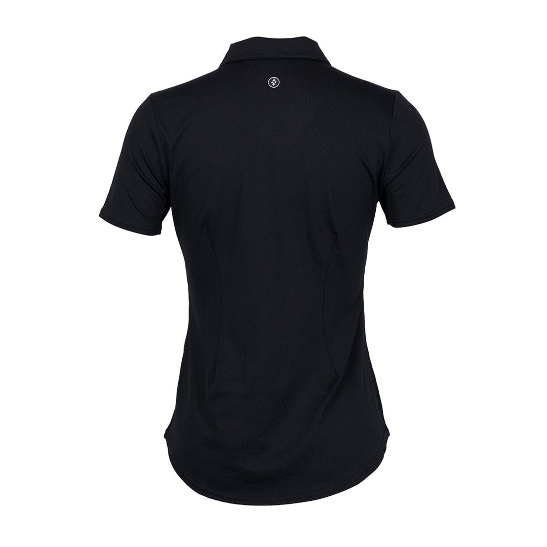 JoFit Performance Jacquard Black Short Sleeve Polo