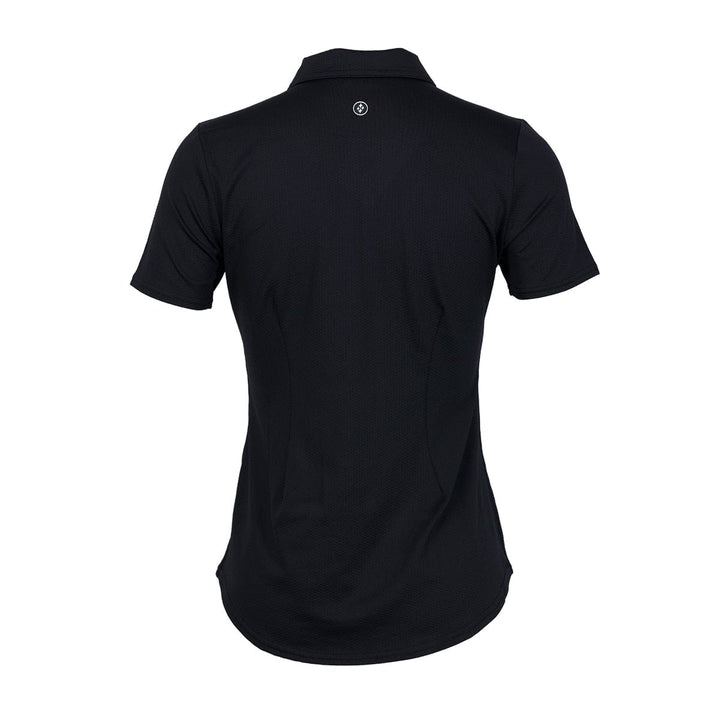 JoFit Performance Jacquard Black Short Sleeve Polo