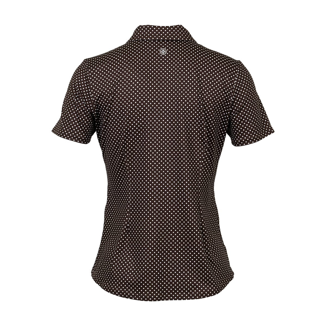 JoFit Performance Jacquard Espresso Dot Short Sleeve Polo
