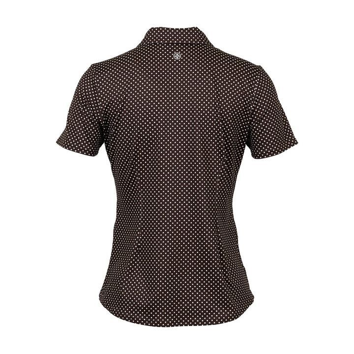 JoFit Performance Jacquard Espresso Dot Short Sleeve Polo
