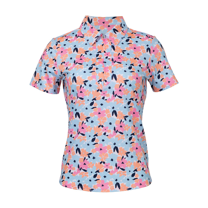 JoFit Pastel Petals Short Sleeve Performance Polo