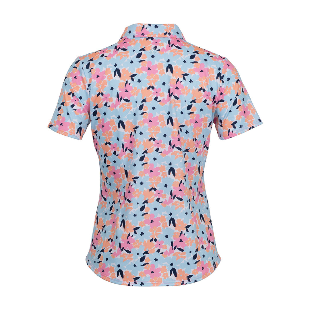 JoFit Pastel Petals Short Sleeve Performance Polo