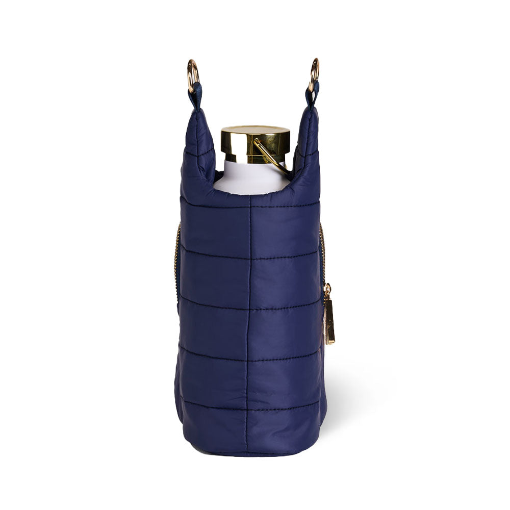 WanderFull Classic Matte Navy HydroBag® with Red/White Strap