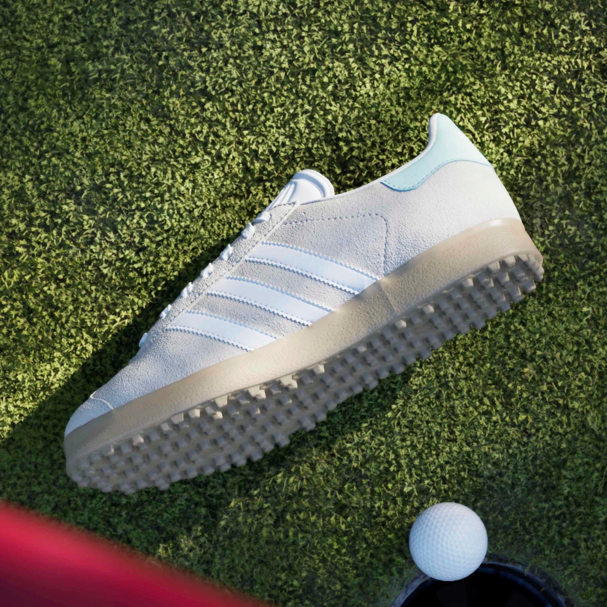 Adidas Gazelle Beige/Mint Spikeless Golf Shoe 