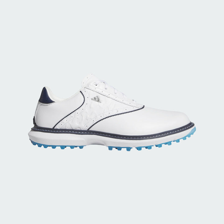 Adidas MC70 White/Lucid Ray Blue Spikeless Golf Shoe
