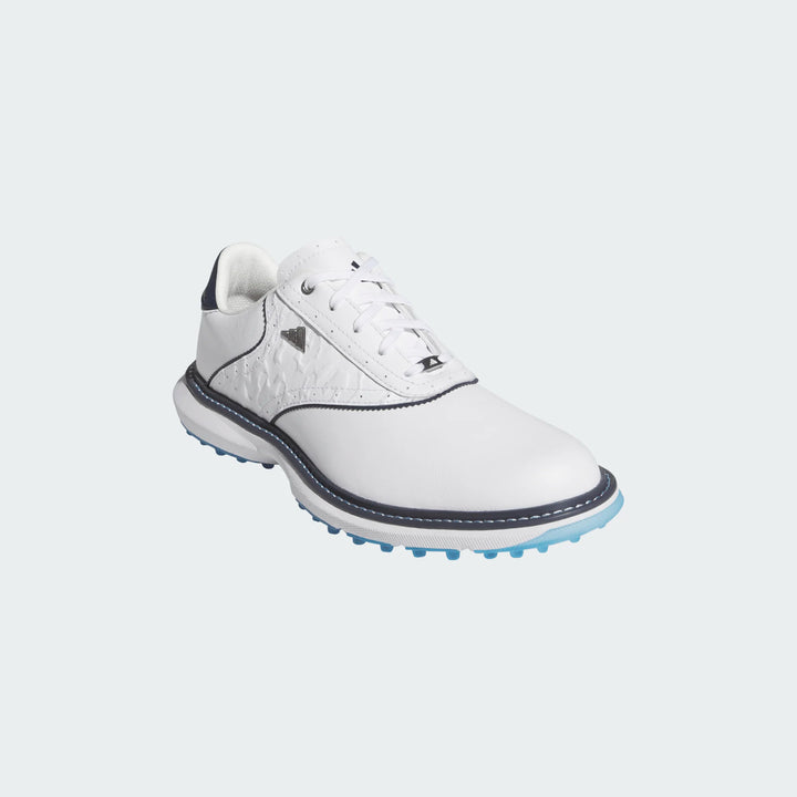Adidas MC70 White/Lucid Ray Blue Spikeless Golf Shoe