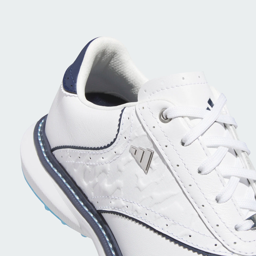 Adidas MC70 White/Lucid Ray Blue Spikeless Golf Shoe