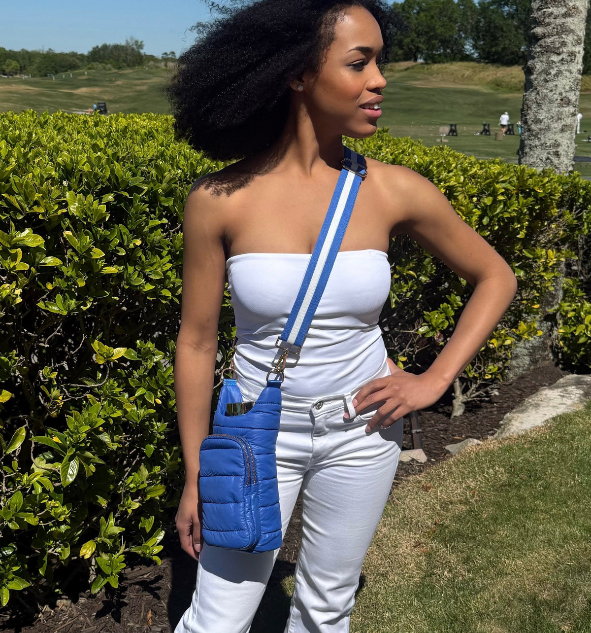 WanderFull Classic Matte Royal Blue HydroBag® with Striped Strap
