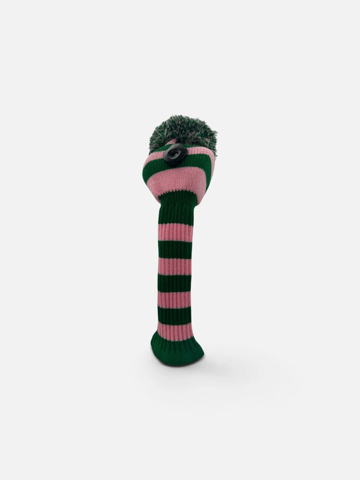 Just4Golf Pink/Green Knit Headcovers With Pom