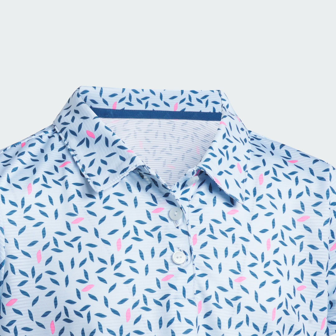 Adidas Girls Short Sleeve Printed Polo