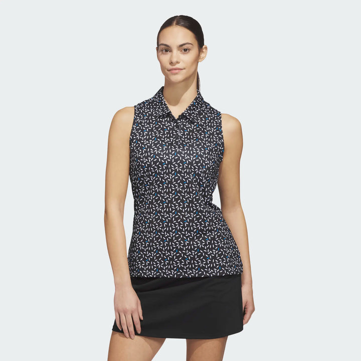 Adidas Ultimate365 Black/Lucid Sleeveless Polo [SS26]