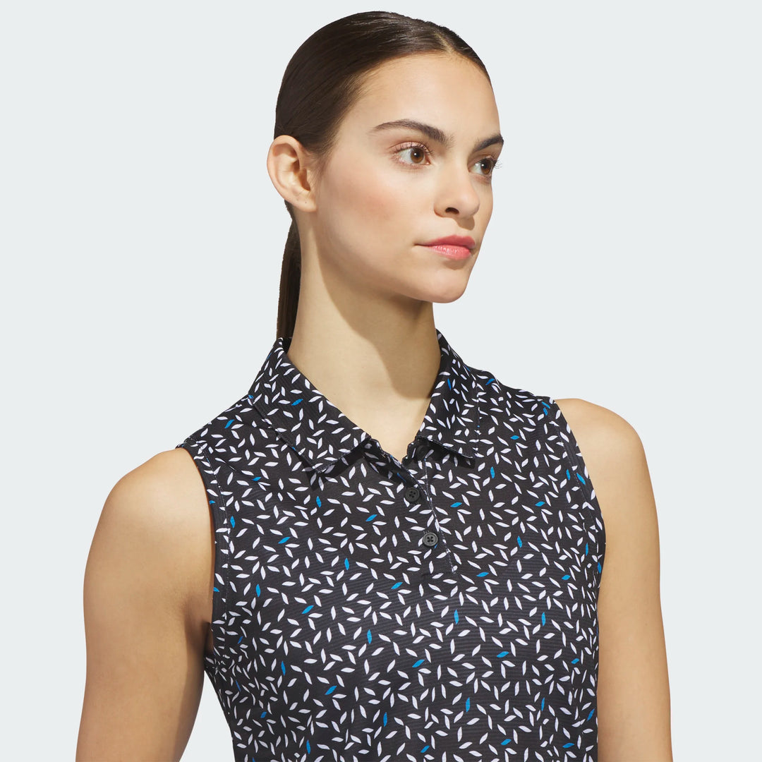 Adidas Ultimate365 Black/Lucid Sleeveless Polo [SS26]