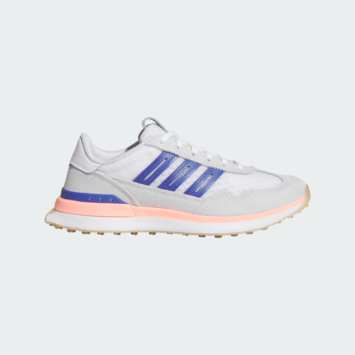 Adidas S2G Vent Mesh White/Indigo/Frozen Turbo Spikeless Golf Shoes