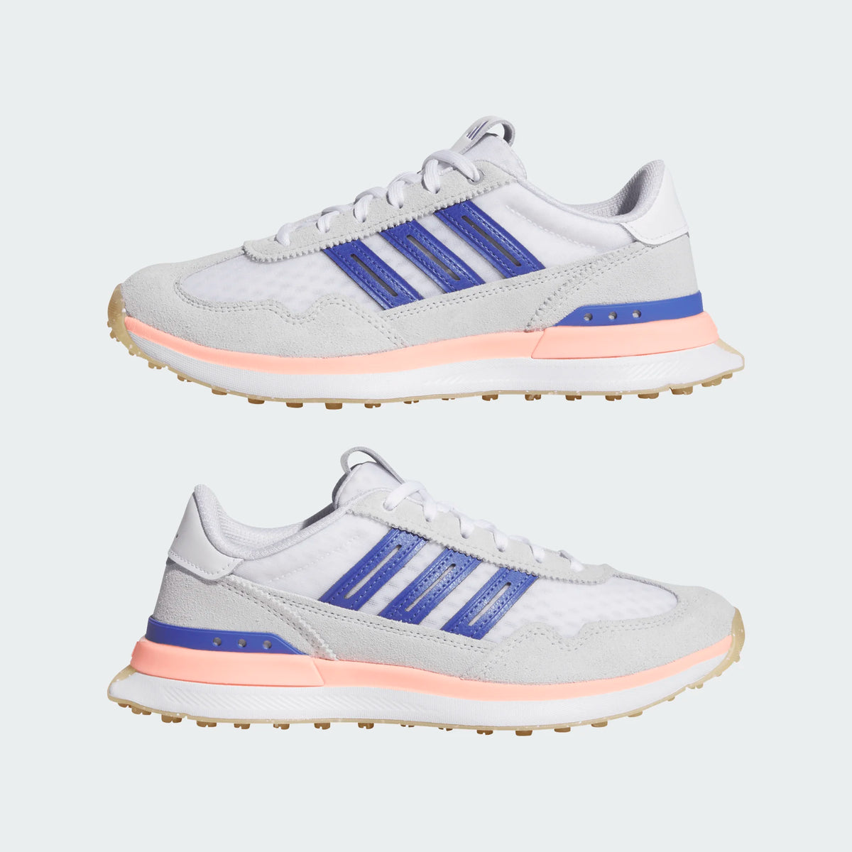 Adidas S2G Vent Mesh White/Indigo/Frozen Turbo Spikeless Golf Shoes