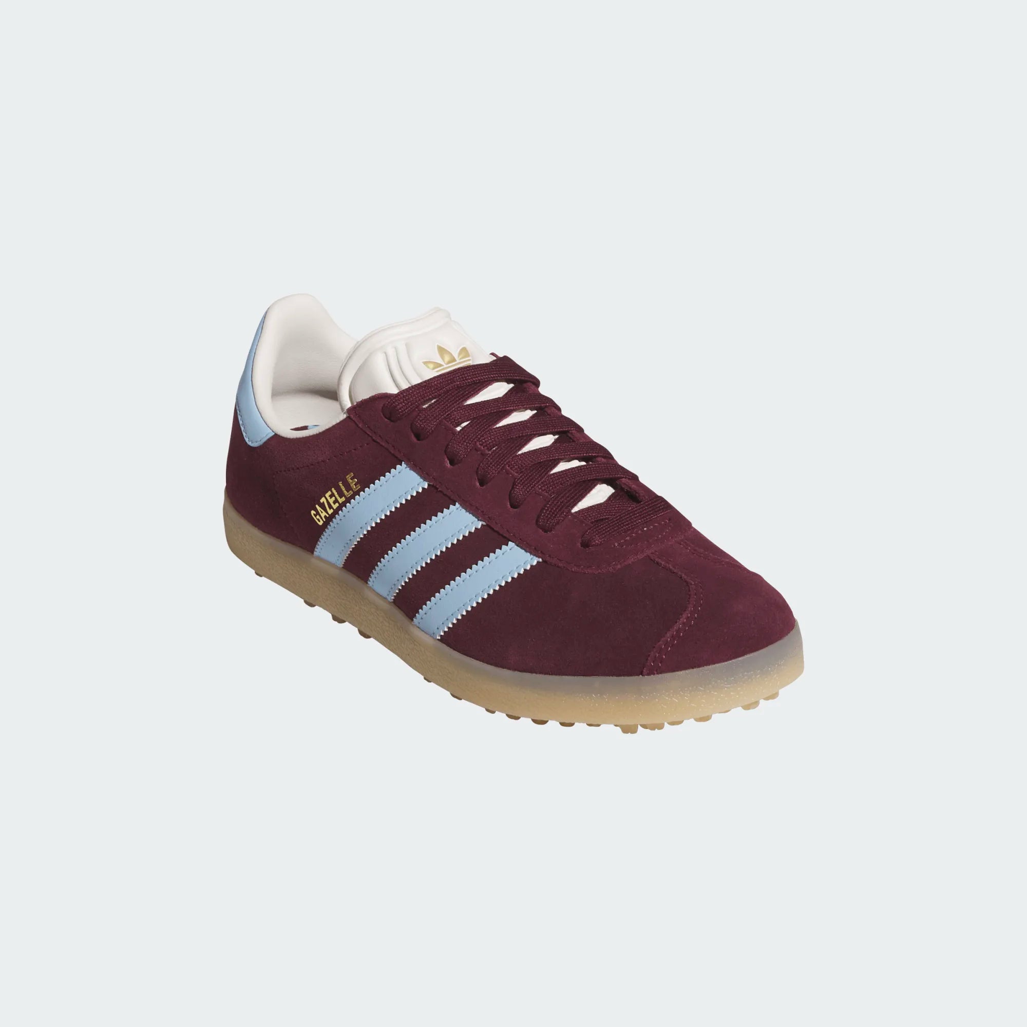 Adidas Gazelle Maroon Blue Sky Spikeless Golf Shoe