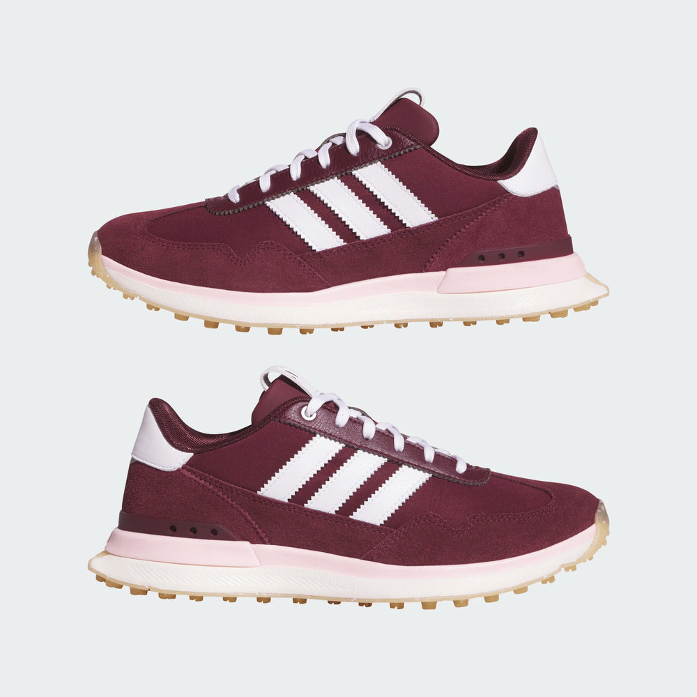 Adidas S2G 26 Textile Maroon/Pink Spikeless Golf Shoe 