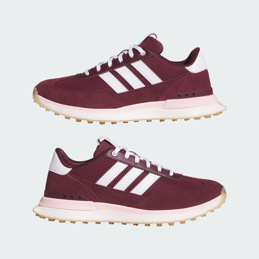 Adidas S2G 26 Textile Maroon/Pink Spikeless Golf Shoe 