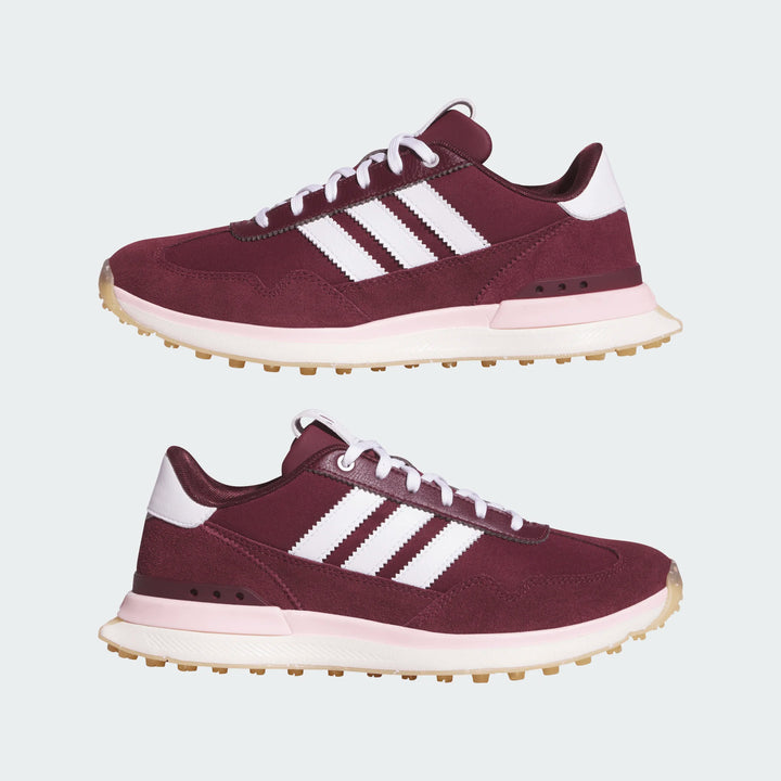 Adidas S2G 26 Textile Maroon/Pink Spikeless Golf Shoe 
