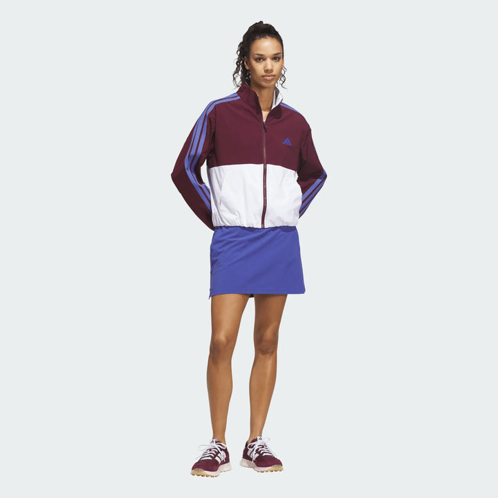Adidas Beyond The Course Maroon Color Block Twistweave Jacket