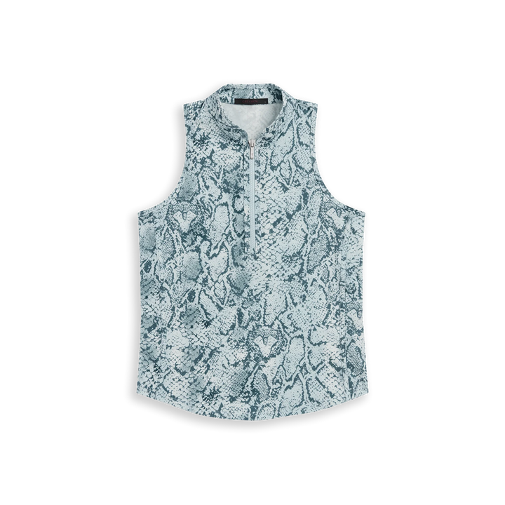 Greyson Wolf Scales Sleeveless Vesta Mock Neck Top