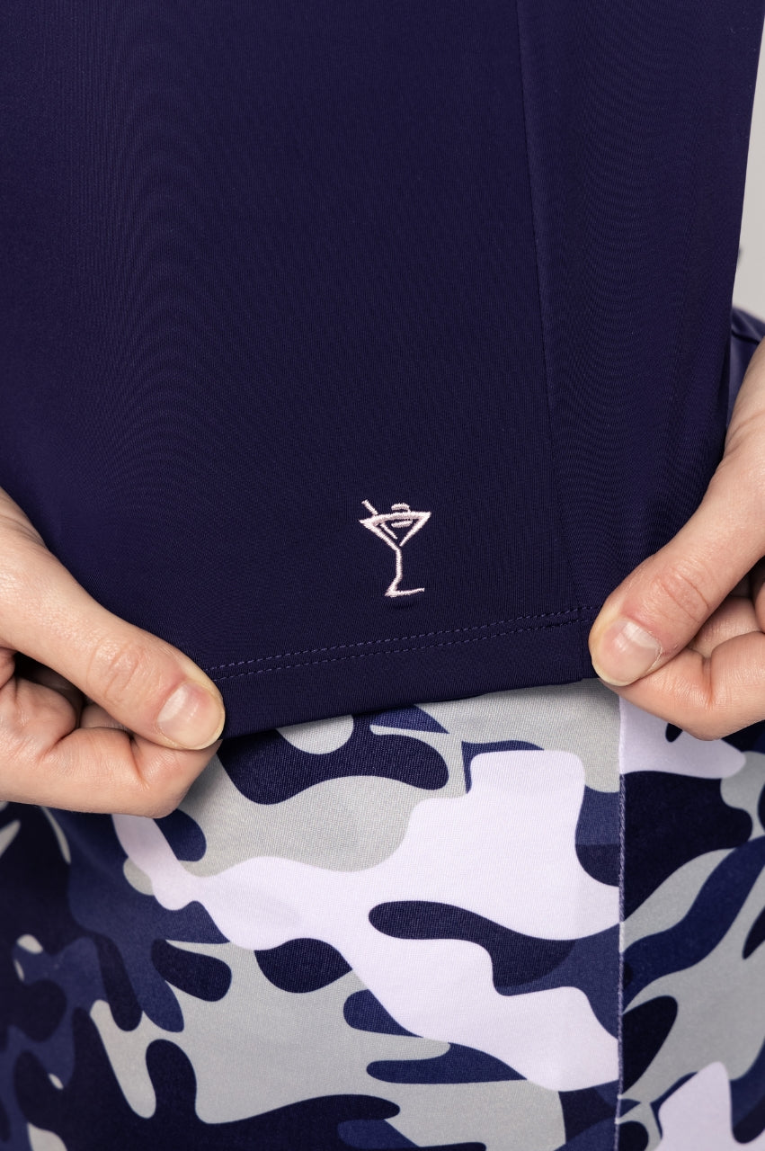 Golftin Darling Long Sleeve Navy Polo