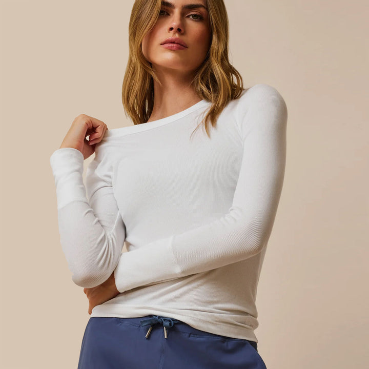 Orion Long Sleeve Tee
Cotton Ribbed Everyday Stretch