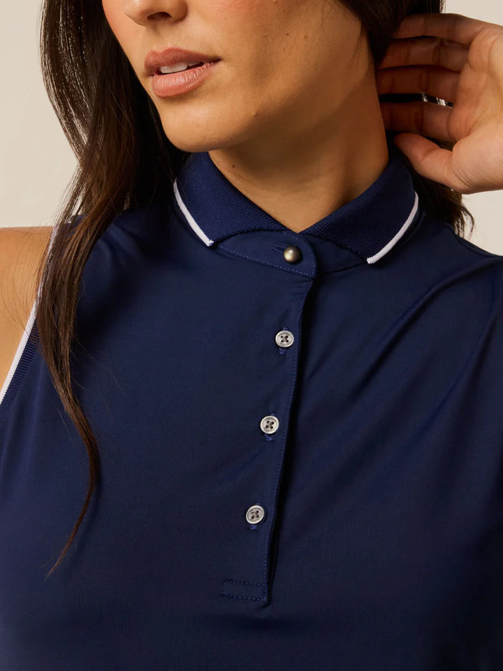 Greyson Scarlet Sleeveless Polo