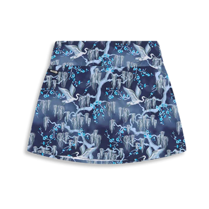 Greyson Shadow Flight Phoenix Skirt with Shortie featuring a modern printed design, lightweight performance fabric, built-in shorts, and a flattering golf-ready silhouette.