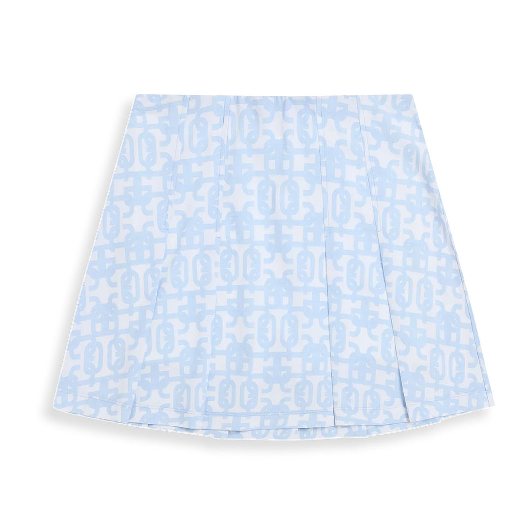 Greyson Alpha Glyph Ashe Skirt women's golf skort featuring signature printed design, built-in shorts, and lightweight performance fabric.