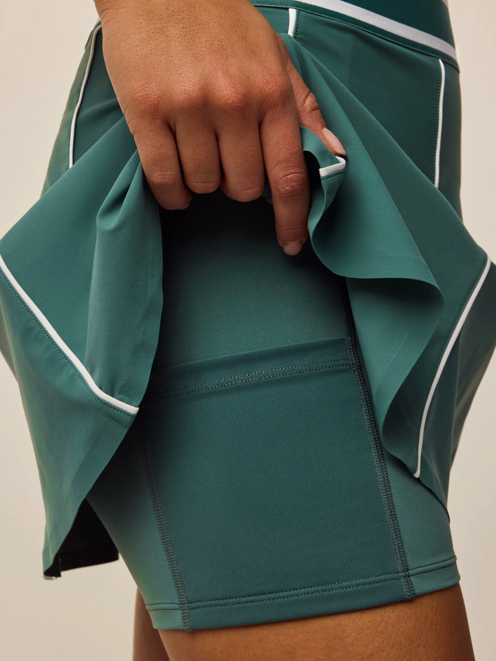 Greyson Phoenix Luxe Flare Marsh Green Skort