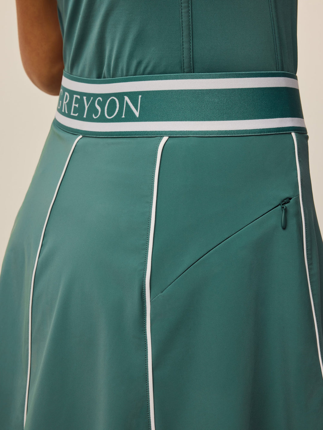 Greyson Phoenix Luxe Flare Marsh Green Skort