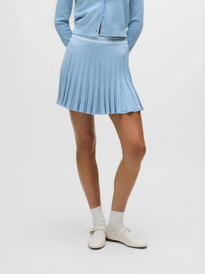 Greyson Pointelle Wolf Blue Skort