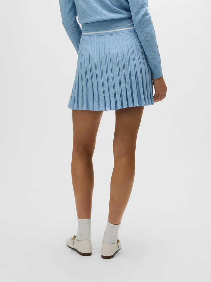 Greyson Pointelle Wolf Blue Skort