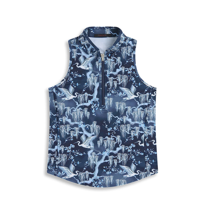 Greyson Shadow Flight Sleeveless Vesta Mock