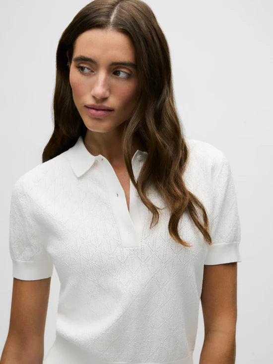 Greyson Pointelle Arctic Short Sleeve Polo